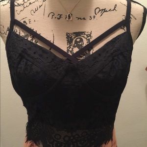 Sexy black lace crop top 💥